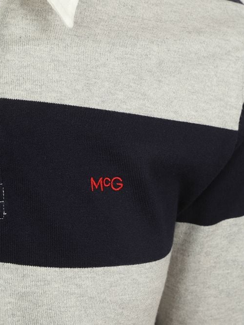 McGregor Rugbyshirt Streep Navy Grijs