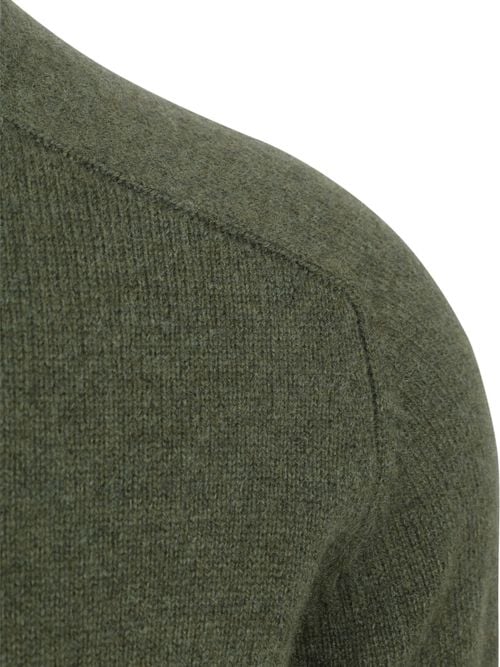 McGregor Pullover Lammwolle Melange Sage Grün