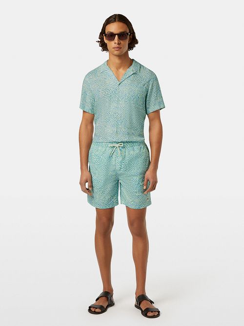 Scotch & Soda Badeshorts Grün Model / Voorkant