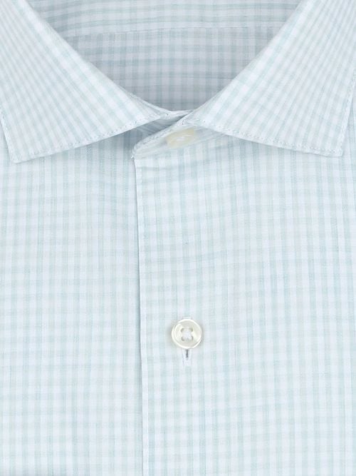 Suitable Hemd Extra Long Sleeves Twill Karos Hellgrün Product / Detail