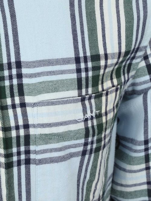 Gant Hemd Flanell Kariert Blau