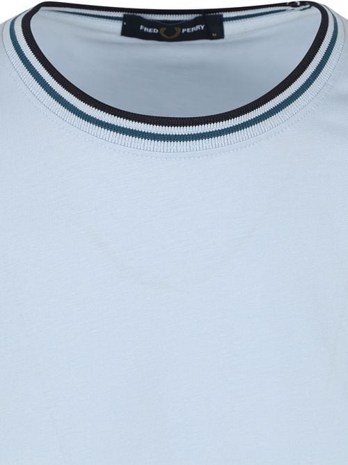 Fred Perry M1588 Twin Tipped T-shirt Licht Blauw Product / Detail