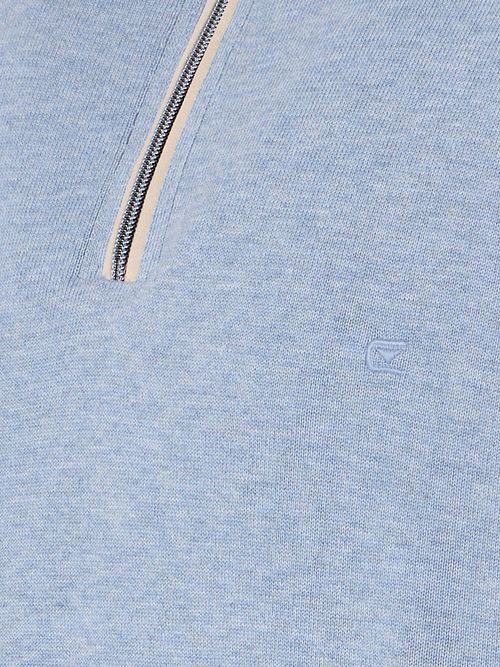 Casa Moda Halfzip Trui Solid Lichtblauw Product / Detail