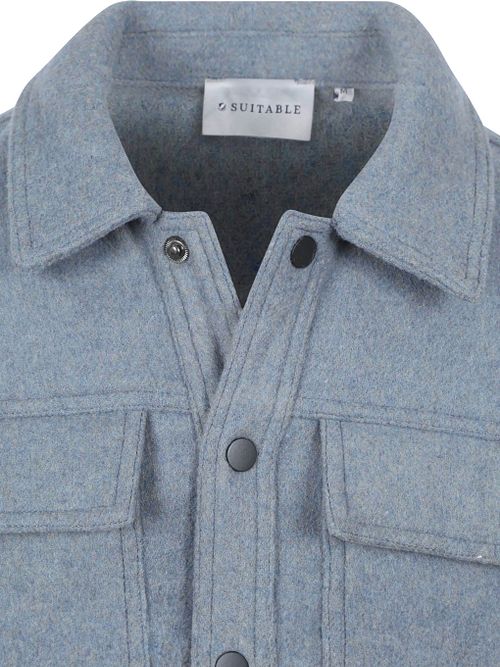 Suitable Overshirt Wool Blend Blue Product / Detail