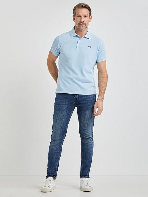 McGregor Piqué Polo Shirt Light Blue Model / Voorkant