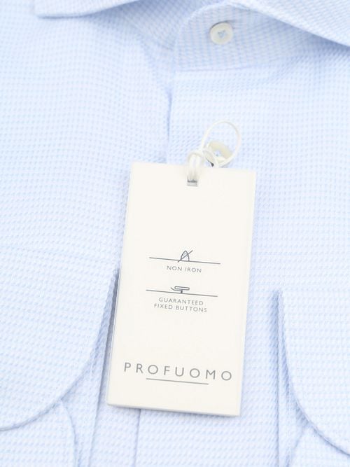 Profuomo Dobby Mouliné Shirt Print Light Blue Product / Detail