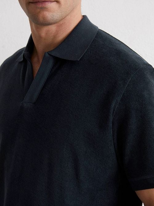 Marc O'Polo Polo Shirt Riva Terry Cloth Navy Model / Detail