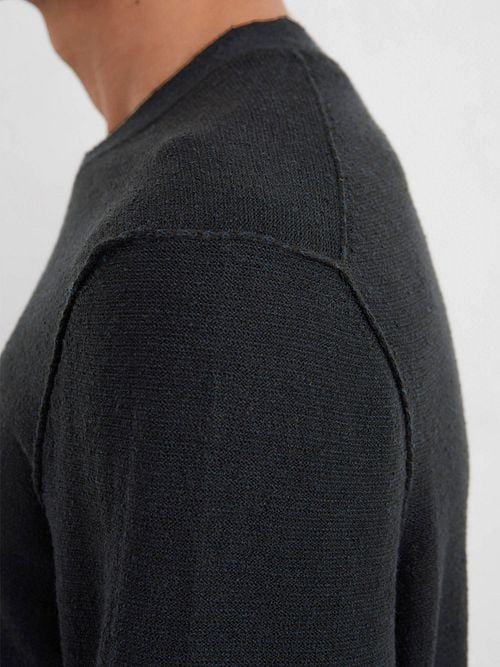 Marc O'Polo Pullover Linen Blend Navy Model / Detail