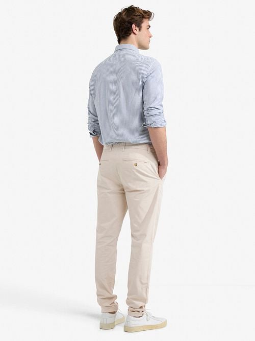 McGregor Overhemd Oxford Streep Blauw Model / Achterkant