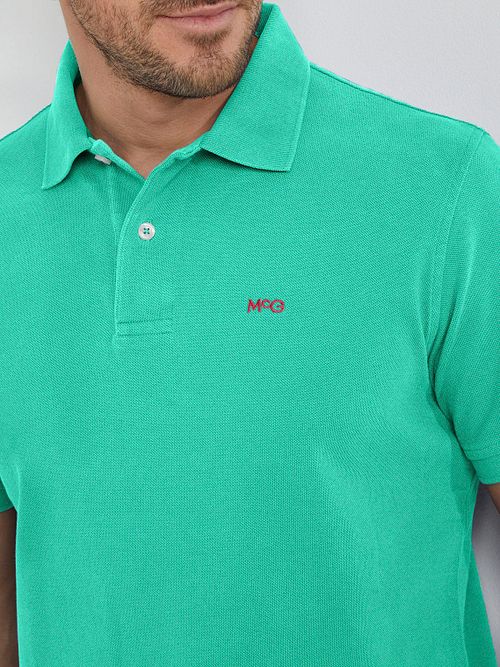 McGregor Piqué Polo Shirt Medium Green Model / Detail