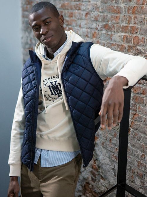 McGregor Quilted Bodywarmer Navy Model / Sfeerbeeld