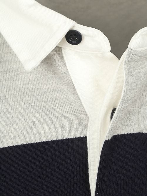 McGregor Rugbyshirt Streep Navy Grijs