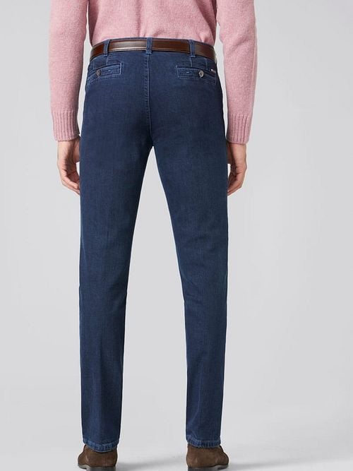 Meyer Jeans Broek Diego Donkerblauw Model / Achterkant