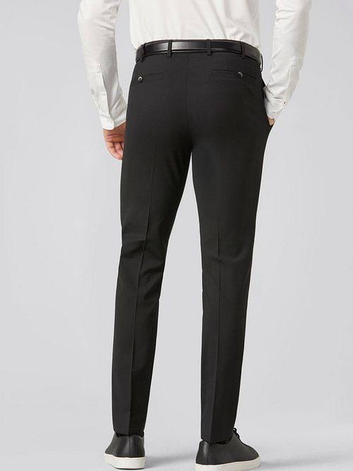 Meyer trousers Roma Woolmix Black Model / Achterkant