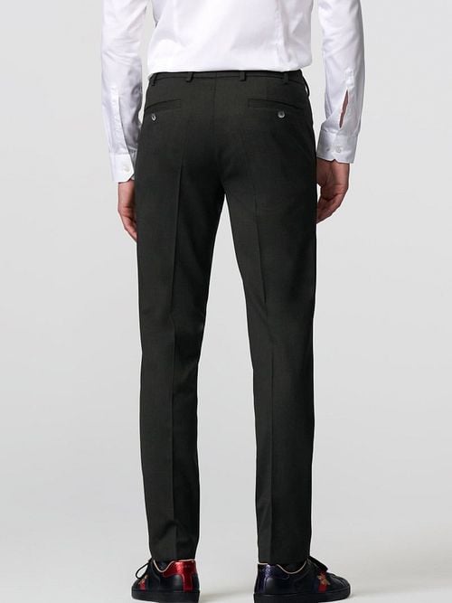 Meyer Suit Trousers Roma Woolmix Dark Grey Model / Achterkant
