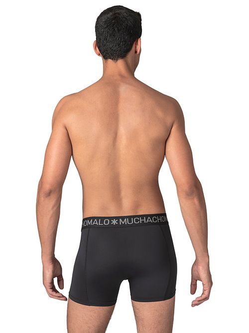 Muchachomalo Short de Bain Solid Noir Model / Achterkant