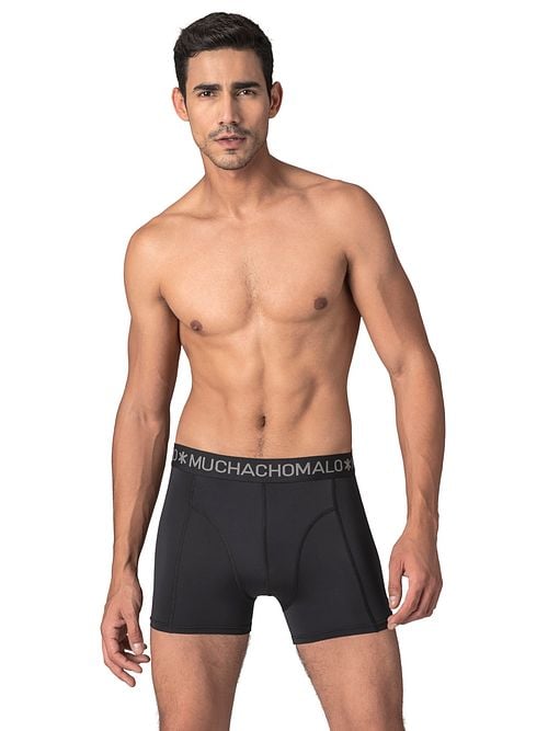 Muchachomalo Solid Swimshort Black Model / Voorkant