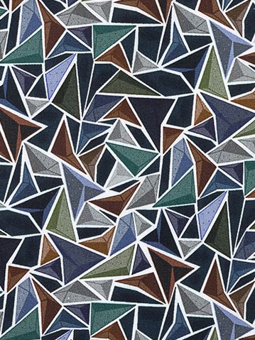 R2 Hemd Poplin Triangle Print Groen Product / Detail
