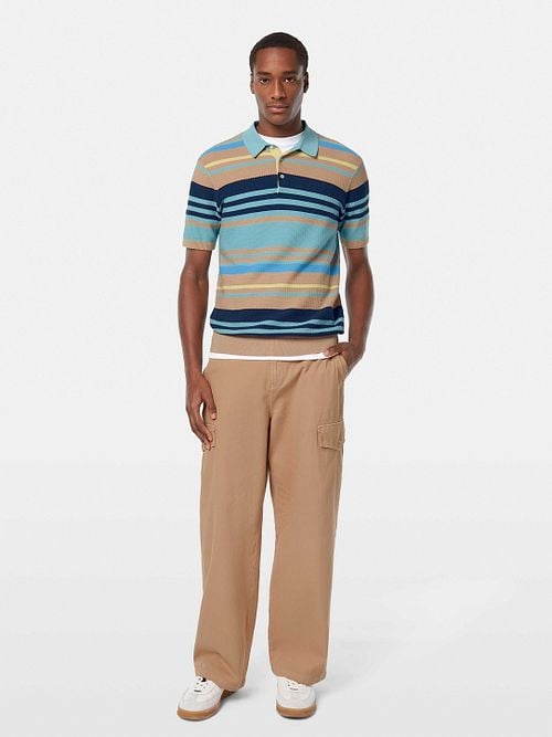 Scotch And Soda Knitted Polo Multicolour Model / Voorkant
