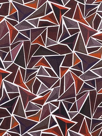 R2 Shirt Poplin Triangle Print Bordeaux Product / Detail