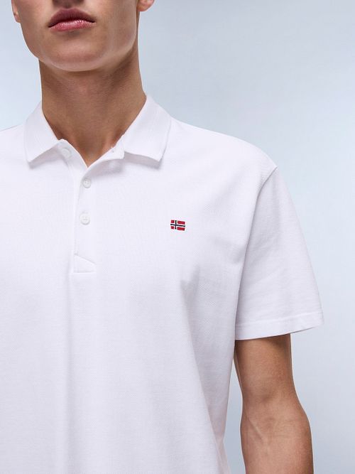 Napapijri Ealis Poloshirt Weiß Model / Detail