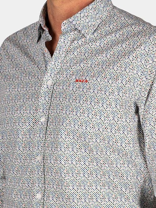 NZA Shirt Kayson Print Multicolour Model / Detail