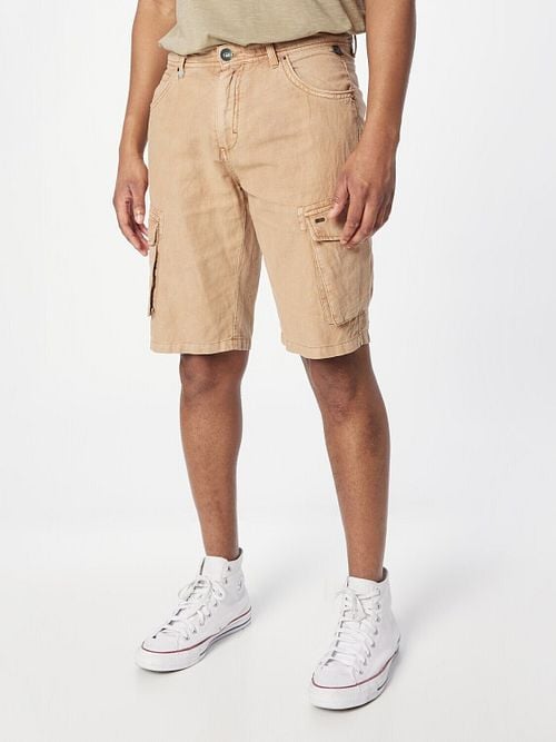 No Excess Cargoshort aus Leinen Grün Model / Voorkant