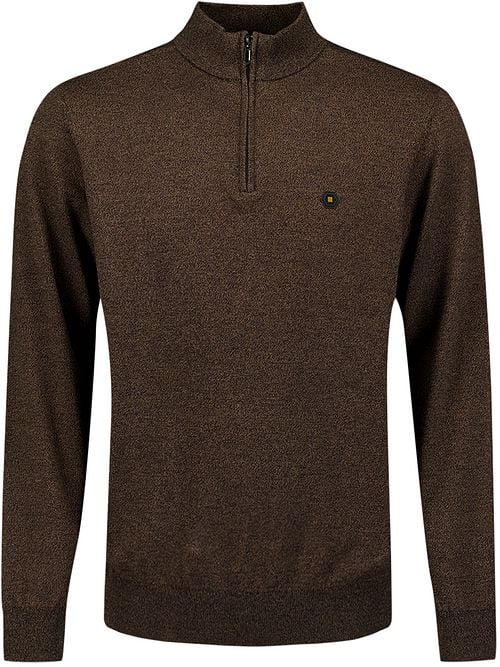 No Excess Half Zip Pullover Taupe Melange Product