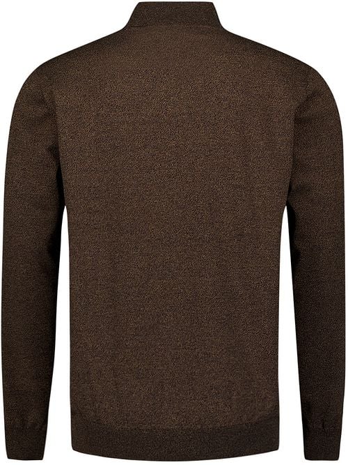 No Excess Half Zip Pullover Taupe Melange Product / Achterkant