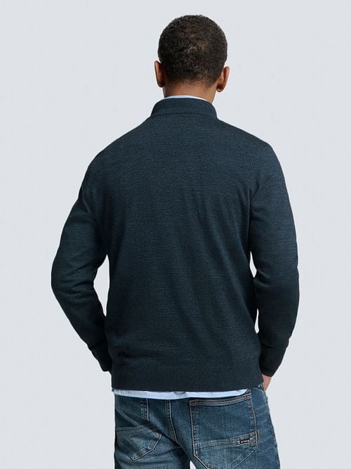 No Excess Half Zip Trui Navy Model / Achterkant