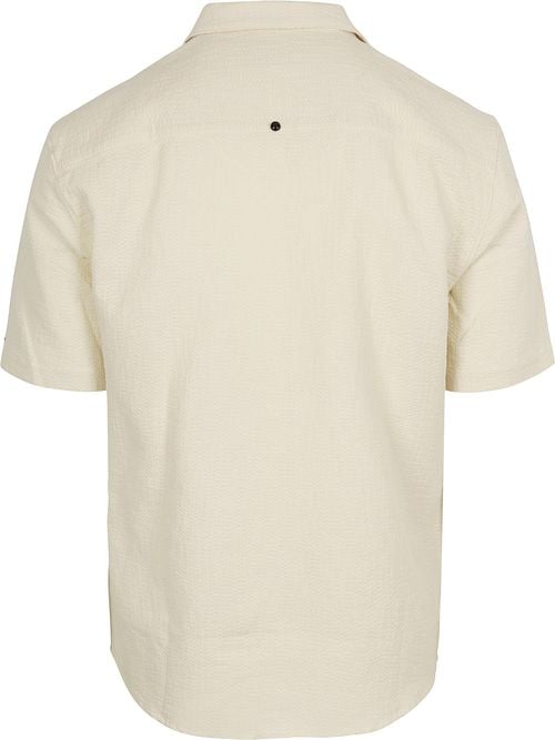 No Excess Short Sleeve Overhemd Structure Ecru Product / Achterkant