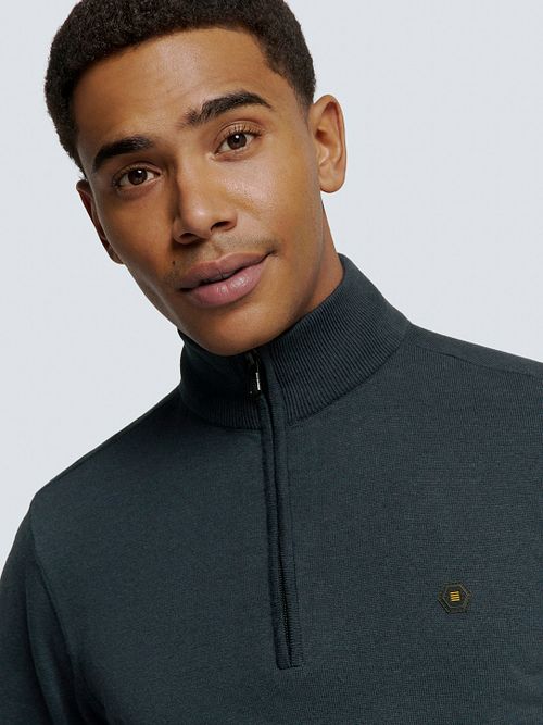 No Excess Half Zip Pullover Navy Model / Voorkant
