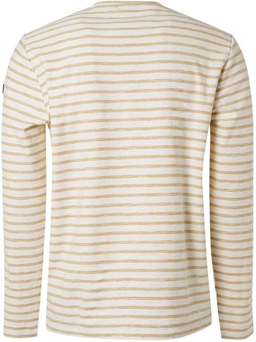 No Excess Longsleeve T-shirt Stripe Beige Product / Achterkant