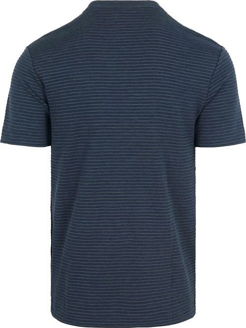 No Excess Velvet Stripes T-Shirt Navy Product / Achterkant