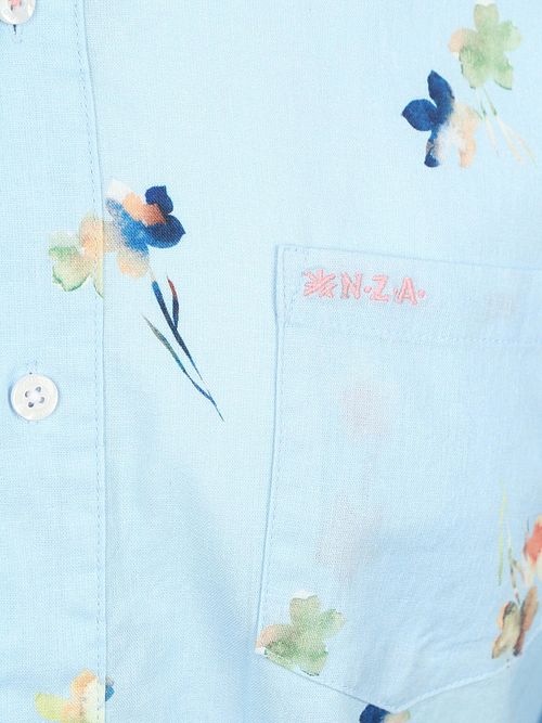 NZA Shirt Kane Linen Blend Hellblau Product / Detail