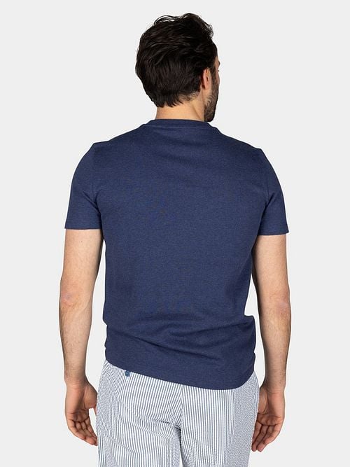 NZA T-shirt Franklin Light Navy Model / Achterkant
