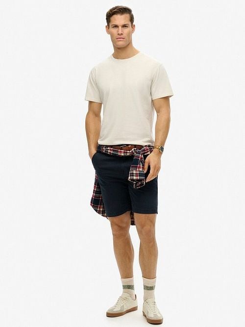 Superdry Tee Essentials Relaxed Off White Model / Voorkant