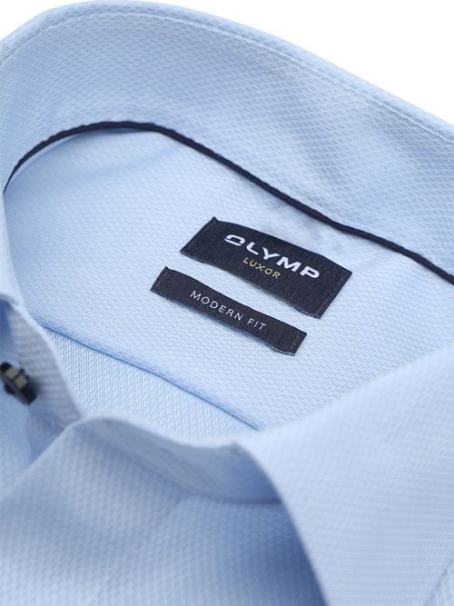 Olymp Chemise Luxor Diamond Twill Bleu Clair Product / Detail