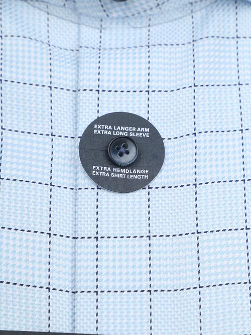 Olymp Luxor Shirt Extra Long Sleeves Print Multicheck Blue
