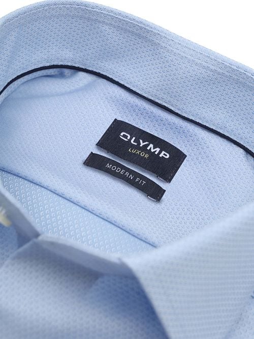 Olymp Luxor Shirt Diamond Structure Light Blue Product / Detail