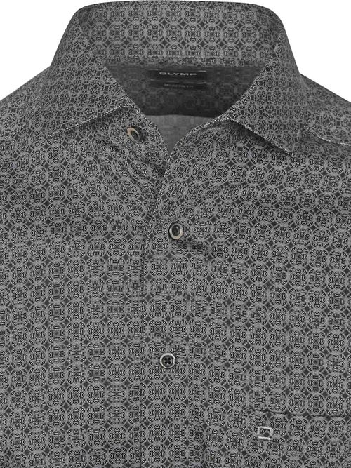 Olymp Luxor Shirt Print Grey Product / Detail