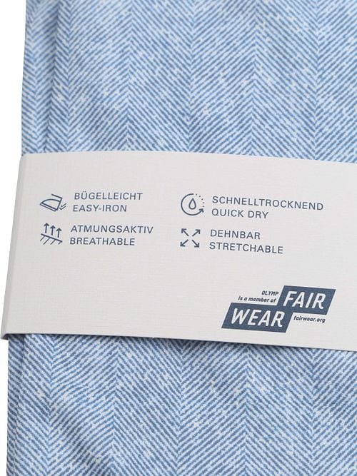 OLYMP Shirt Level 5 24/Seven Herringbone Blue Product / Detail