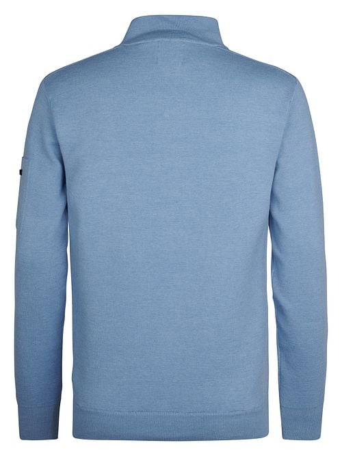 Petrol Half-Zip Sweater Aspen Blue Product / Achterkant
