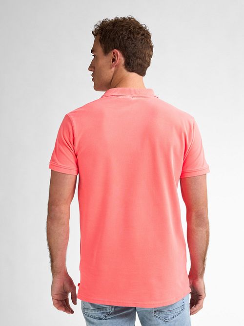 Petrol Piqué Polo Shirt Marlin Coral Model / Achterkant