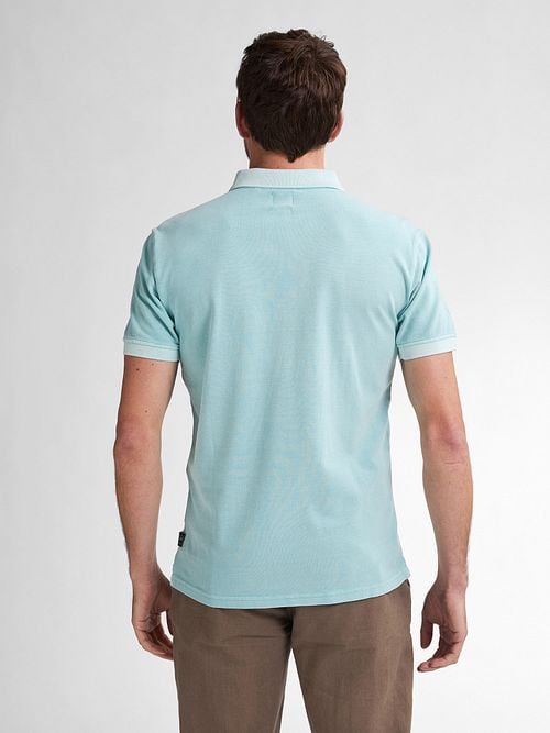 Petrol Piqué Polo Shirt Cayside Aqua Model / Achterkant