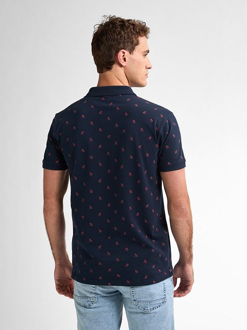 Petrol Polo Shirt Breeze Navy Model / Achterkant