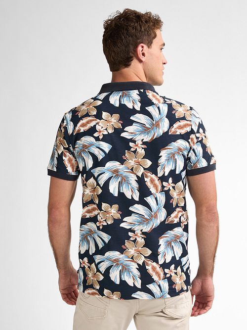 Petrol Polo Shirt Blueview Navy Model / Achterkant