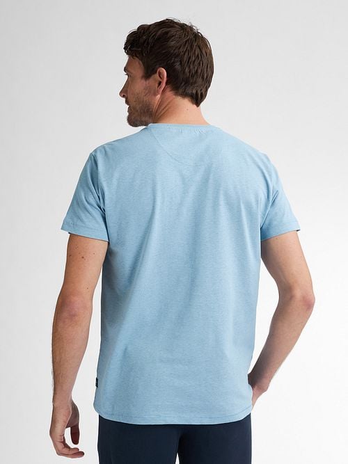 Petrol T-Shirt Viewcrest Melange Light Blue Model / Achterkant