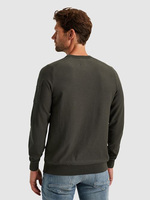 PME Legend American Classic Pullover Beluga Grün Model / Achterkant