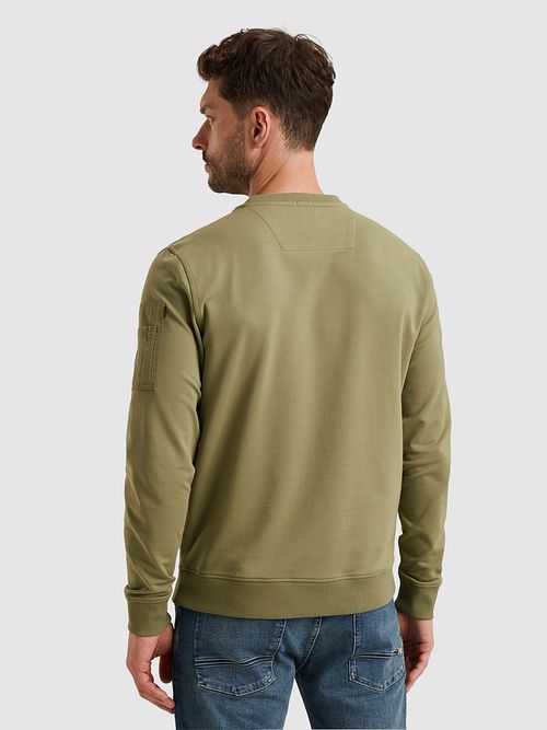 PME Legend American Classic Sweater Oil Green Model / Achterkant